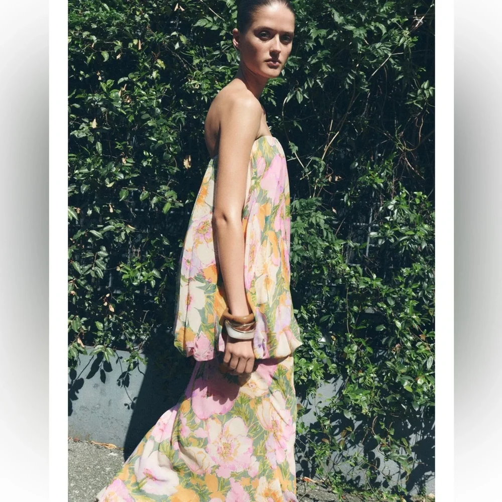 Zara Floral Print Dress ZW Collection Limited Edition - Picture 7 of 11